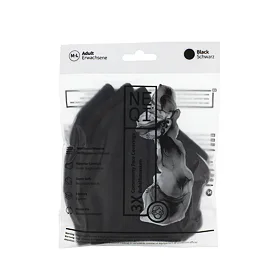 NEQI Adult Community Face Coverings M-L Black Maseczki ochronne 3 szt