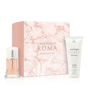 Laura Biagiotti Roma Fiori Bianchi Zestaw woda toaletowa 25 ml + mleczko do ciała 50 ml