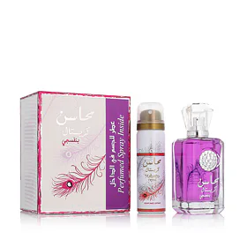 Lattafa Mahasin Crystal Violet zestaw dla kobiet Woda perfumowana 100 ml + Dezodorant 75 ml