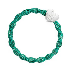 By Eloise London Metallic Silver Heart Gumka do włosów dla kobiet