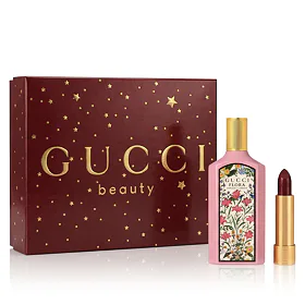 Gucci Flora Gorgeous Gardenia zestaw dla kobiet Woda perfumowana 50 ml + Pomadka 509 Rouge De Beauté