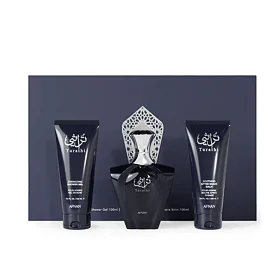 Afnan Turathi Blue Zestaw woda perfumowana 90 ml + żel pod prysznic 100 ml + balsam po goleniu 100 m