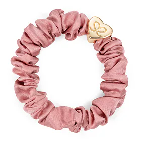 By Eloise London Silk Scrunchie Gold Heart Gumka do włosów dla kobiet