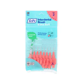 TePe Extra Soft szczoteczki międzyzębowe 2 czerwone (0,5 mm) 8 szt