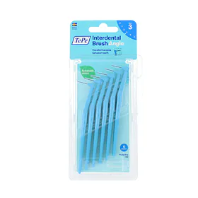 TePe Angle szczoteczki międzyzębowe 3 niebieskie (0,6 mm) 6 szt