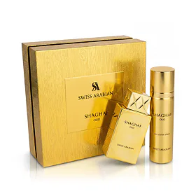 Swiss Arabian Shaghaf Oud zestaw  Woda perfumowana 75 ml + Spray do ciała 75 ml