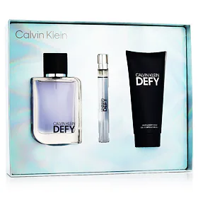Calvin Klein Defy zestaw dla mężczyzn Woda toaletowa 100 ml + Woda toaletowa 10 ml + Żel pod pryszni