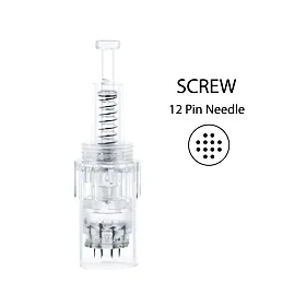 BBmessopen wymienne sterylne głowice do Electric Microneedling Pen 12 igieł (gwint zewnętrzny) 50 sz