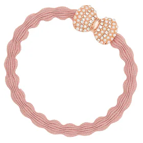 By Eloise London Rose Gold Bling Bow Gumka do włosów dla kobiet