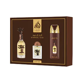 Lattafa Pride Eternal Oud zestaw  Woda perfumowana 100 ml + Woda perfumowana 20 ml + Dezodorant 200