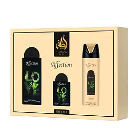 Lattafa Pride Affection zestaw  Woda perfumowana 100 ml + Woda perfumowana 20 ml + Dezodorant 200 ml
