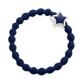 By Eloise London Enamel Silver Star Gumka do włosów dla kobiet