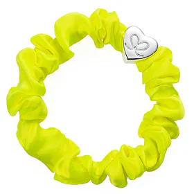 By Eloise London Silk Scrunchie Silver Heart Gumka do włosów dla kobiet