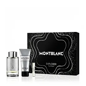 Montblanc Explorer Platinum EDP 100 ml + EDP MINI 7,5 ml + żel pod prysznic do ciała i włosów 100 ml
