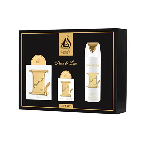 Lattafa Pride Peace & Love zestaw  Woda perfumowana 100 ml + Woda perfumowana 20 ml + Dezodorant 200