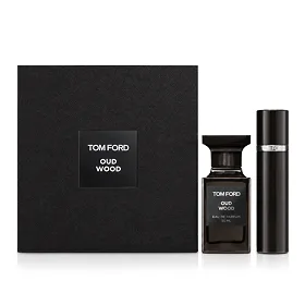 Tom Ford Oud Wood zestaw  Woda perfumowana 50 ml + Flakon z możliwością napełnienia